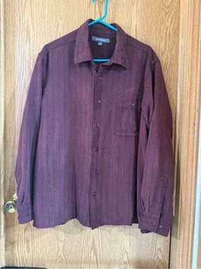 croft & barrow Men's Long-Sleeve Button-Down Shirt - Burgundy